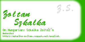 zoltan szkalka business card